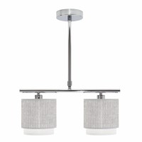 Distribuidor - Lâmpadas Diversas | Lâmpadas Modernas | LAMPARA KENYA 2XE14 GRIS/BLANCA REGX40X14 CM Ref: 111052028